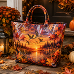 Sac cabas en PVC - Oies sur le lac au couchant