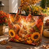 Sac cabas en PVC - Écureuil aux tournesols