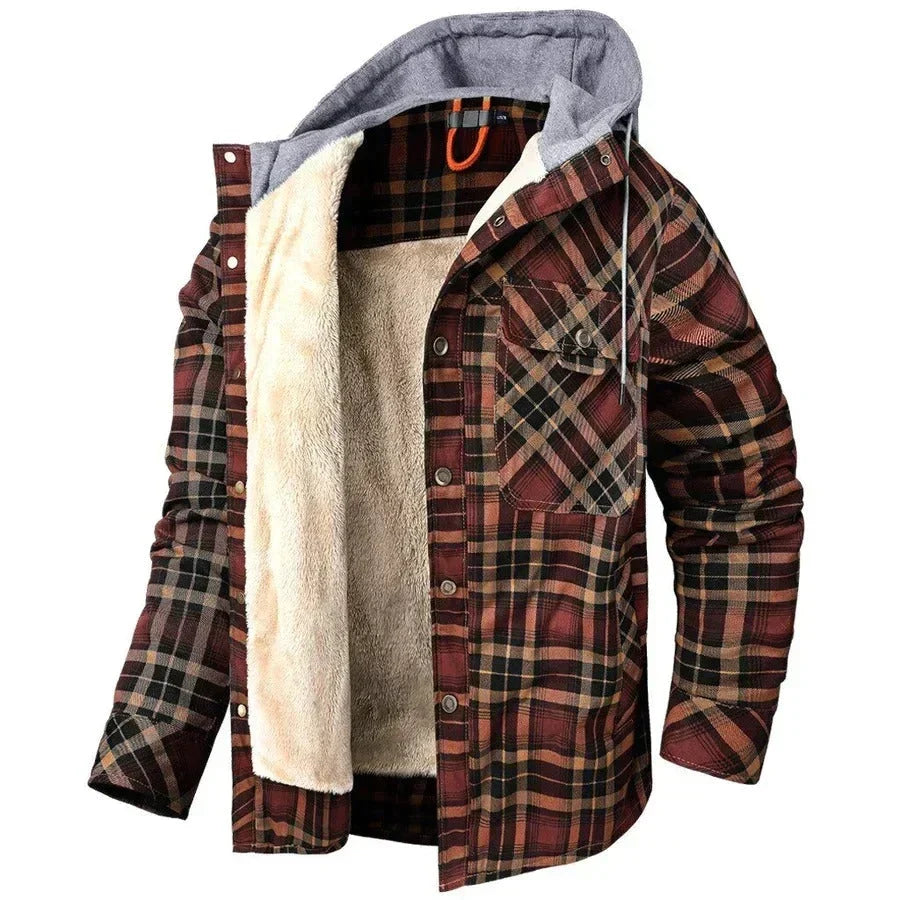 Fabrizio | Veste Légère à Carreaux avec Capuche
