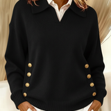 Joséphine | Pull avec Col Polo et Boutons