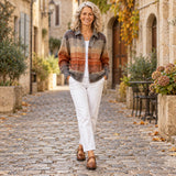 Edith | Cardigan à carreaux dégradé d'automne