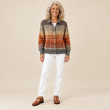 Edith | Cardigan à carreaux dégradé d'automne