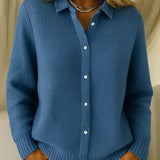 Louise | Veste en Maille Texturée avec Boutons
