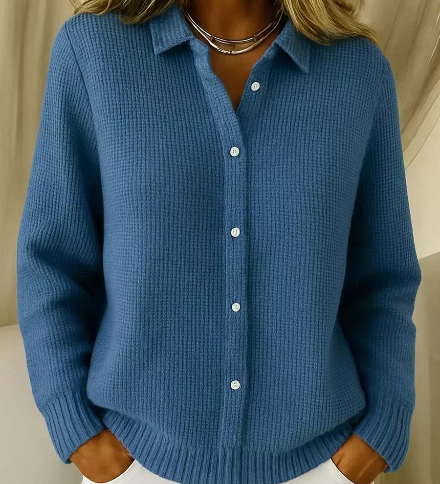 Louise | Veste en Maille Texturée avec Boutons