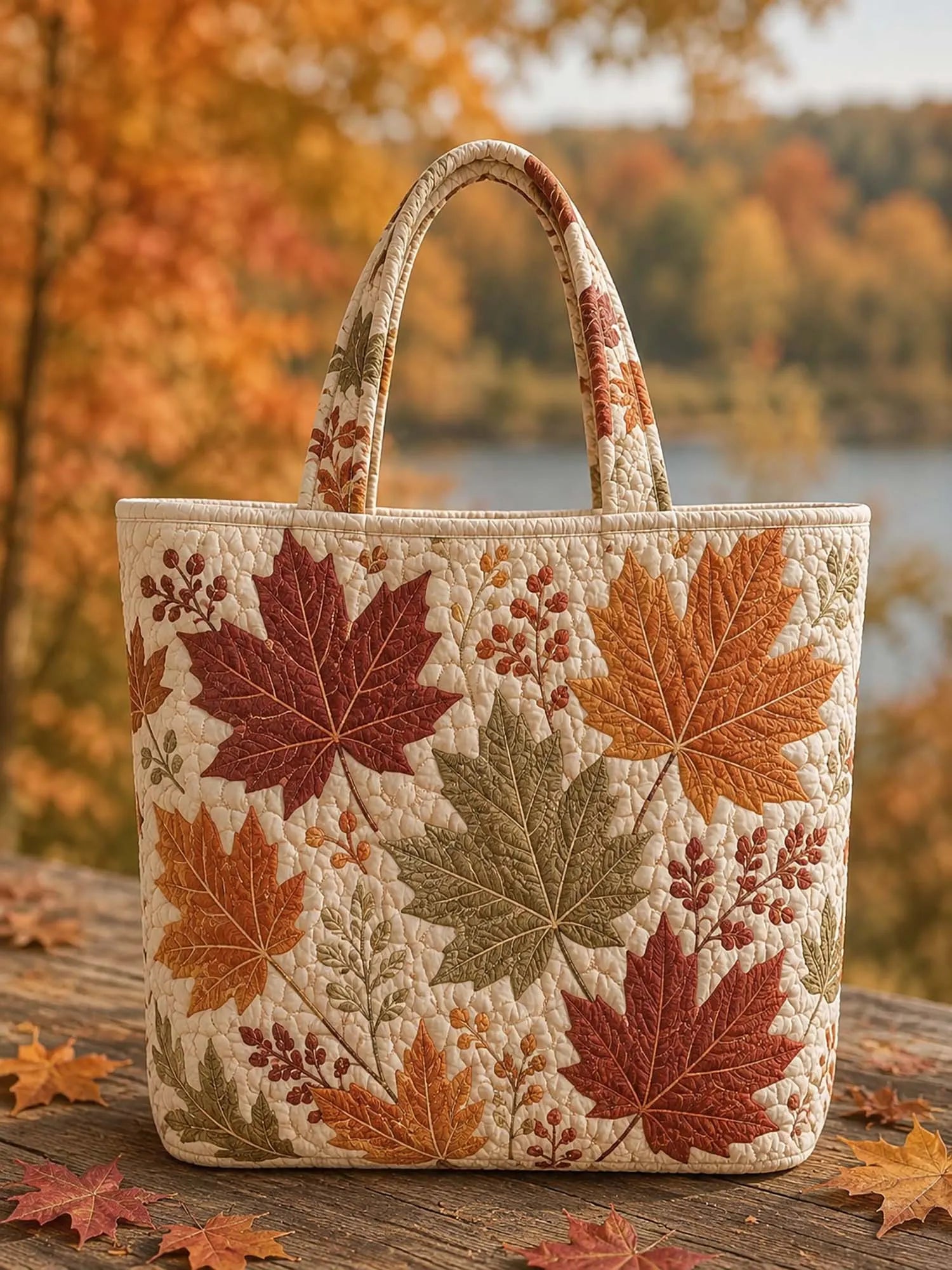 Sac Artisanal - Patchwork feuilles d'érable