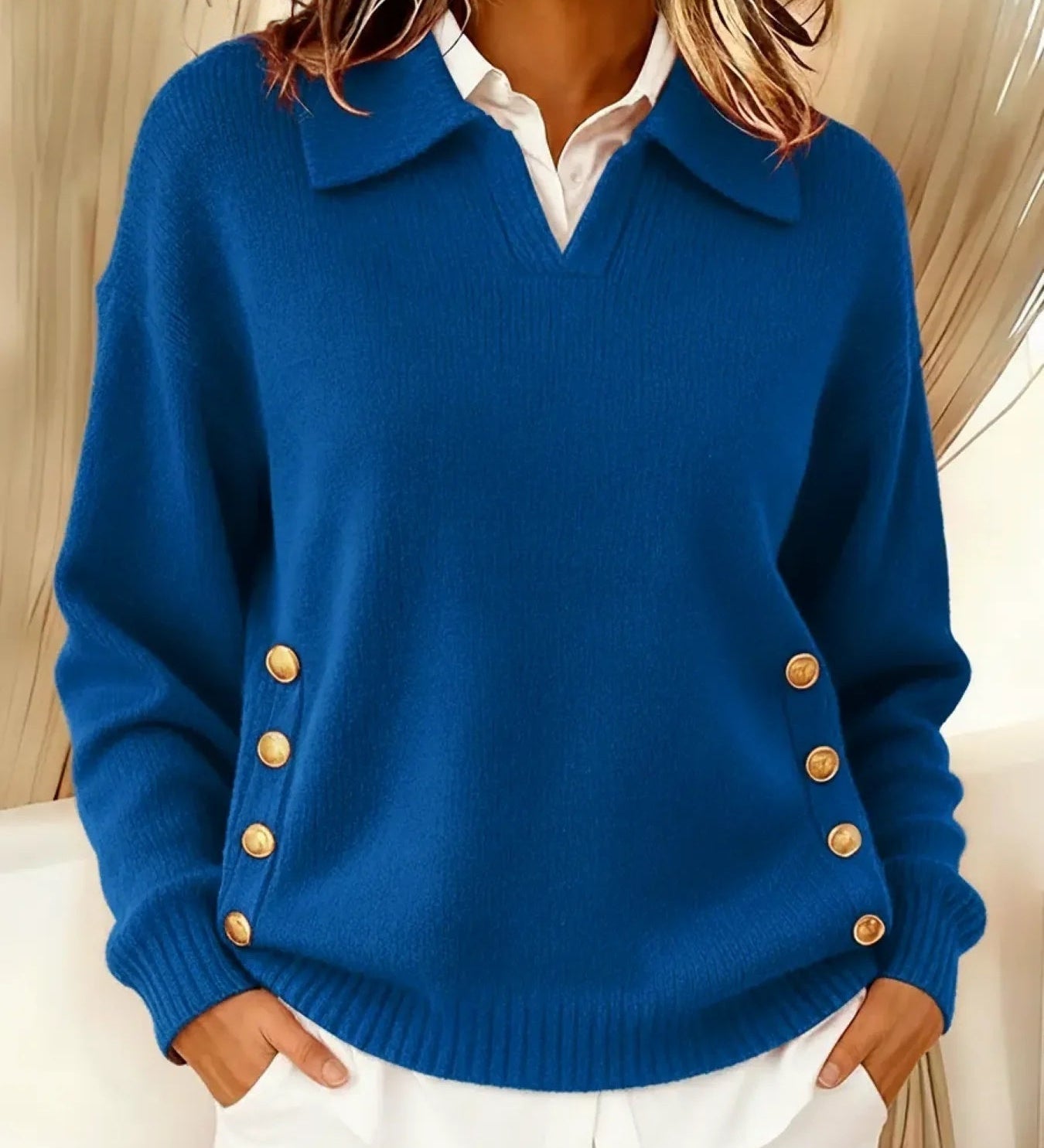 Joséphine | Pull avec Col Polo et Boutons