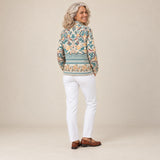 Ginette | Cardigan à bordure florale