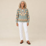 Ginette | Cardigan à bordure florale