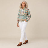 Ginette | Cardigan à bordure florale