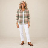 Grace | Cardigan tricot à carreaux pastel