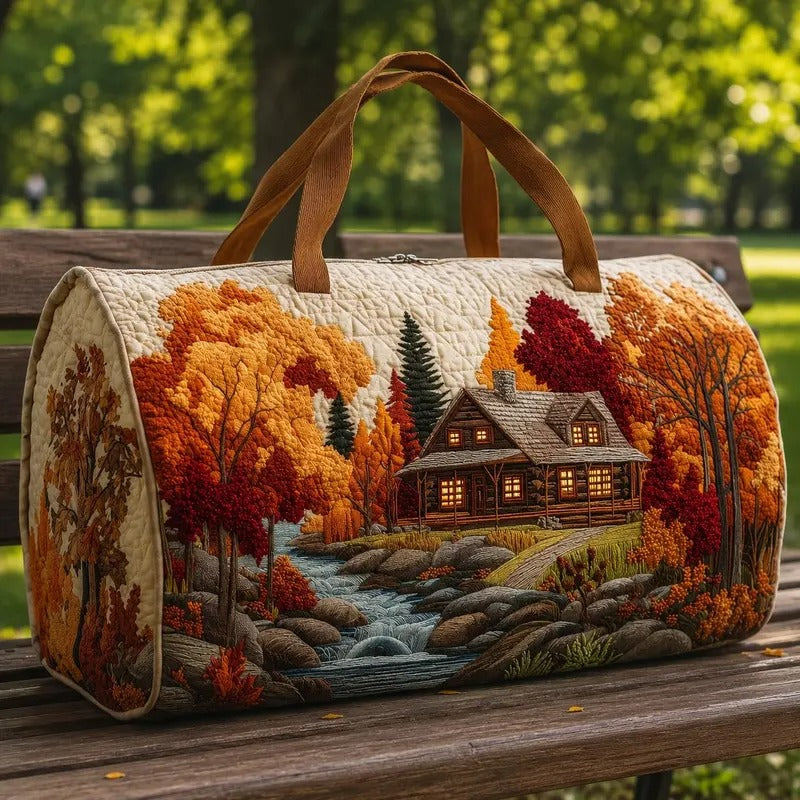 Sac de voyage matelassé - Chalet d'automne