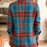 Garance | Blazer en Jean Patchwork Tartan