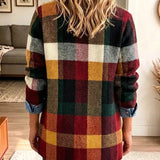 Isabelle | Veste en Jean à Carreaux et Color Block
