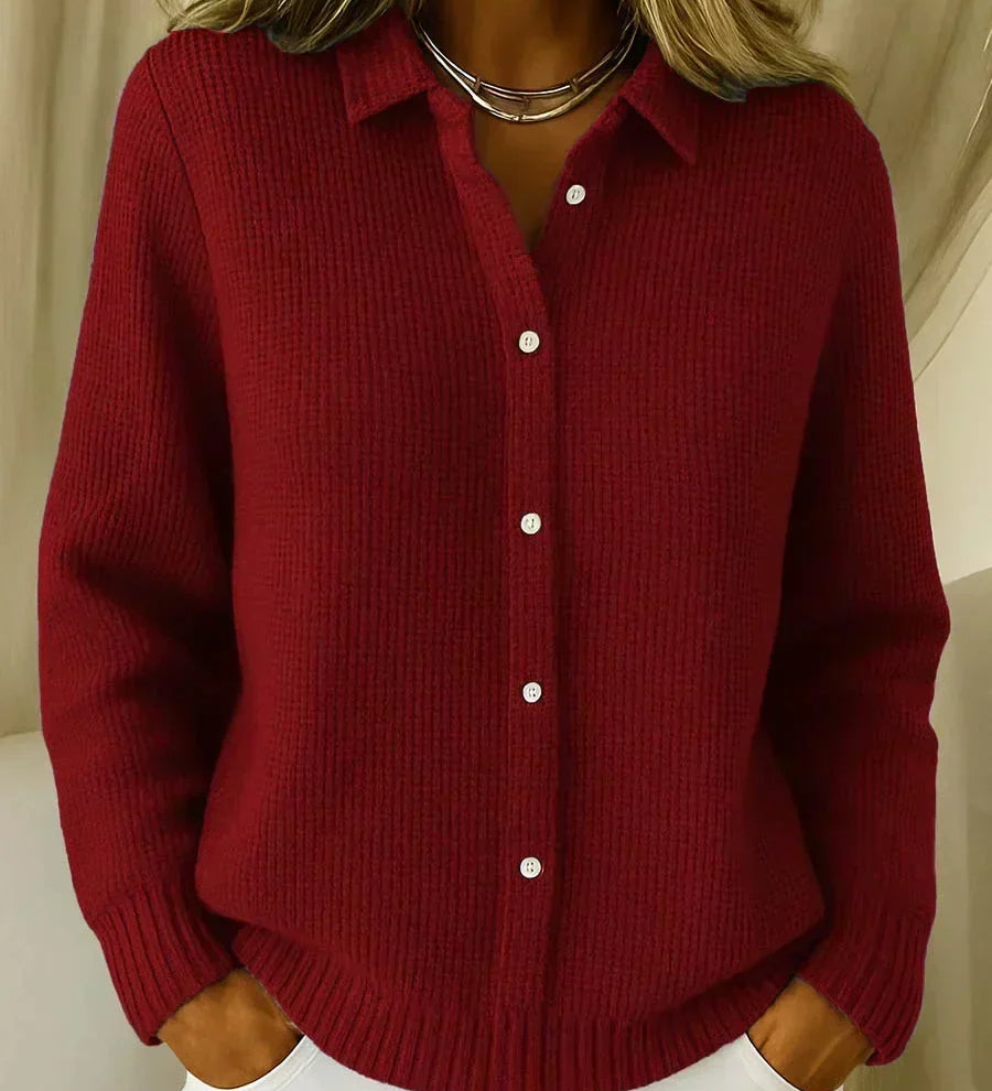 Katrina | Cardigan boutonné en tricot texturé