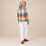 Marlene | Cardigan à carreaux dégradé chaud