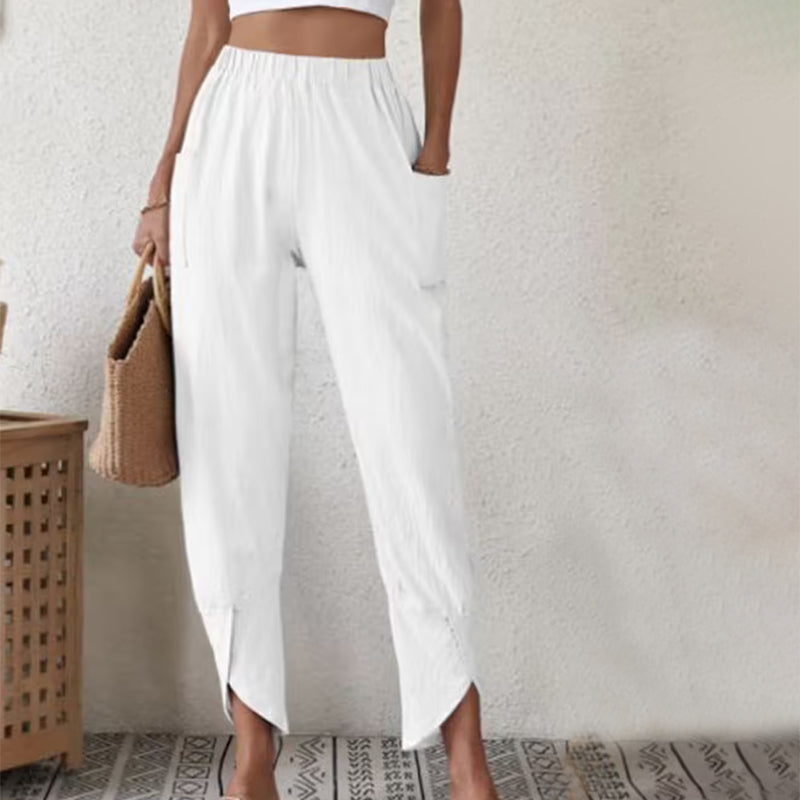 Estelle - Pantalon à Ourlet Fendu