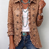 Solène | Veste bohème fleurie vintage à volants