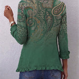 Jeanne | Veste bohème paisley à volants