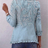 Juliette | Veste paisley vintage à volants