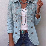 Juliette | Veste paisley vintage à volants