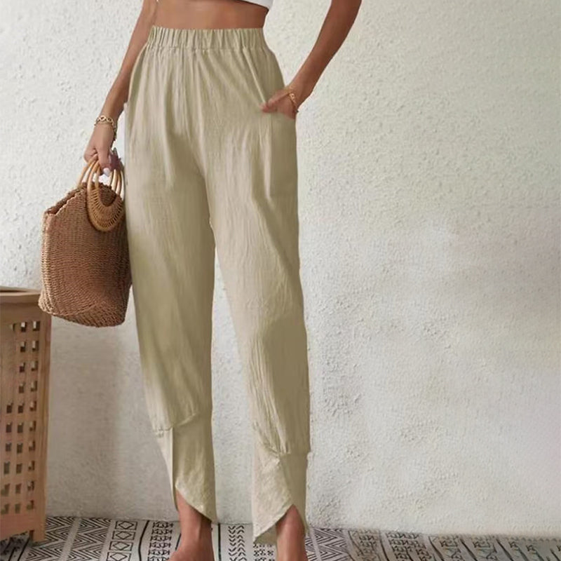Estelle - Pantalon à Ourlet Fendu