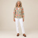 Pierrette | Cardigan à motif de jardin fleuri