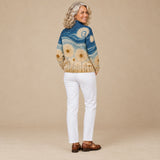 Reine | Cardigan à motif de pissenlits