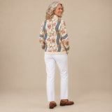 Sabine | Cardigan à motif de roses grimpantes