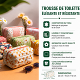 Trousse de toilette matelassée - Voyage Floral Rétro