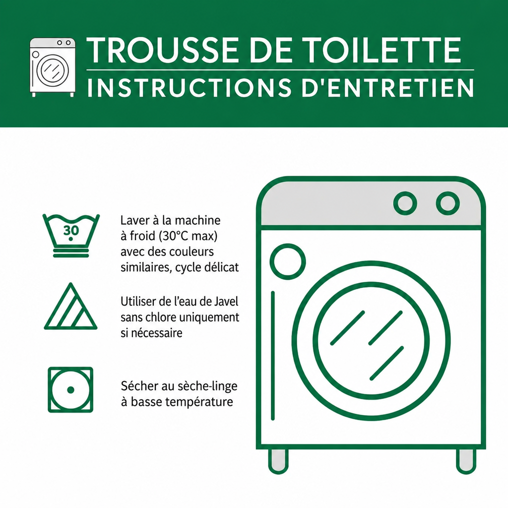 Entretien de la trousse de toilette matelassée Motif Rétro Coloré