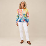 Ursule | Cardigan à motif floral aquarelle