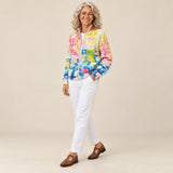 Ursule | Cardigan à motif floral aquarelle