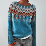 Lucie | Pull rétro à motif norvégien aux couleurs vives