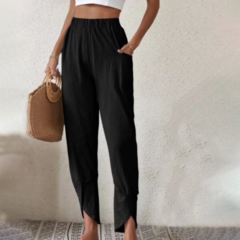 Estelle - Pantalon à Ourlet Fendu